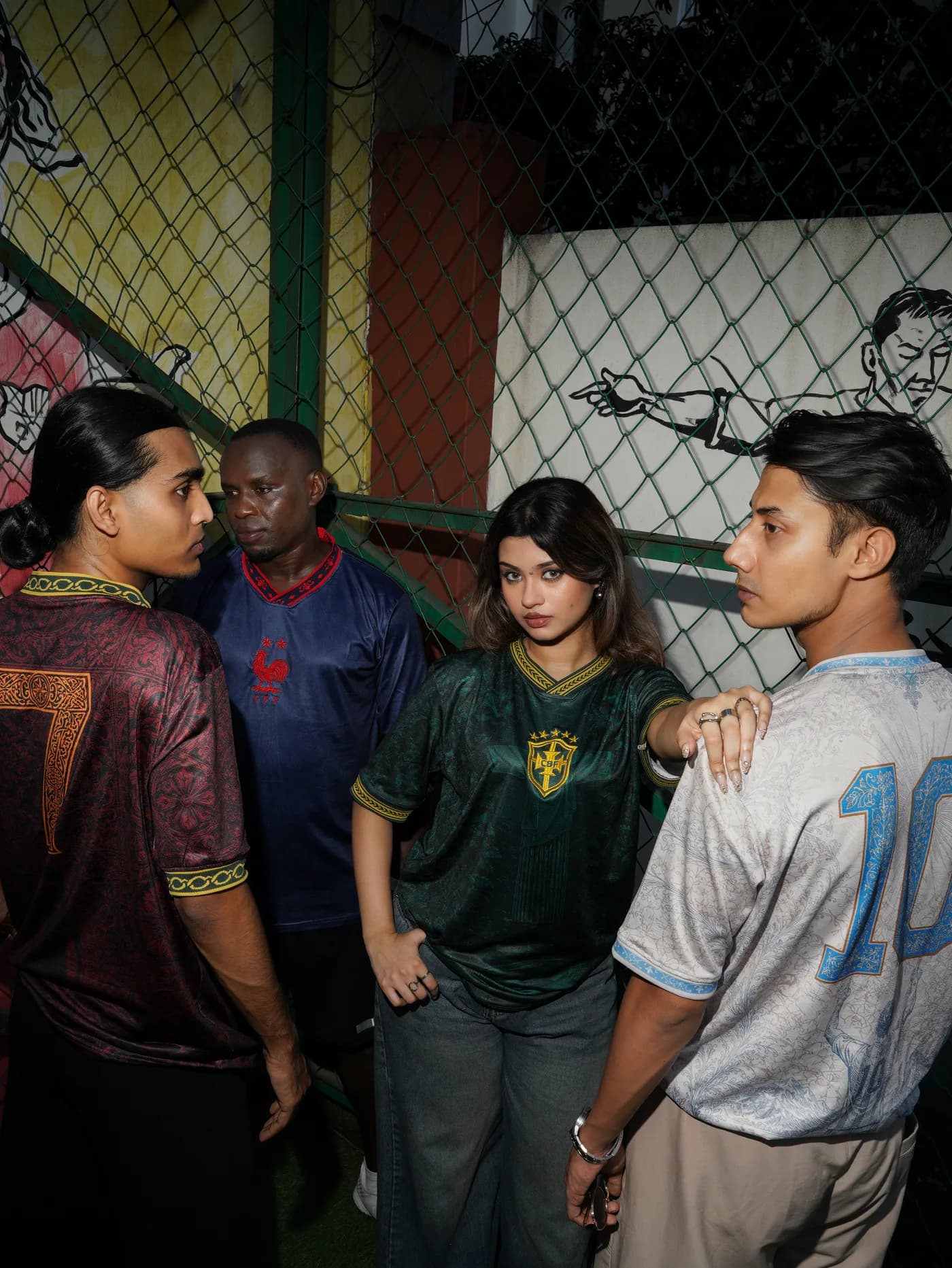 The Drop 01 cast, in the four heritage kits